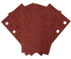 Papier Stačiakampis švitrinis popierius, 8 skylutės, 130 x 80 mm, P80, skirtas 04-623, 5 vnt.