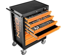 Dirbtuvių spintelė NEO TOOLS 84-222-9 su 7 stalčiais ir 129 įrankiais (matmenys: 680 x 460 x 1030 mm)