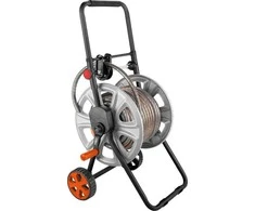 Neo Tools Vežimėlis Sodo žarnos vežimėlis, metalinis, iki 60 m 1/2 colio žarnos, su žarnos kreiptuvu