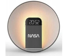 Nešiojama kolonėlė Bluetooth Laikrodis Įkroviklis Qi Lampa Led Baltas Szum Alarm Nasa Spc600 / Nasa Spc600