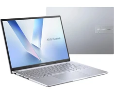 ASUS Vivobook 14 M1405NAQ-LY014 Ryzen 5 1500 14.0" WUXGA IPS lygio ekranas 60Hz 300 nits AG 16GB DDR5 512GB SSD AMD Radeon grafika WLAN + Bluetooth 720p internetinė kamera 42Wh baterija Nėra OS Vėsus Sidabrinis