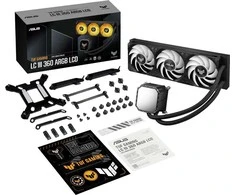 ASUS TUF Gaming LC III 360 ARGB LCD procesorius „viskas viename“ skysčio aušintuvas 12 cm Juodas 1 vnt.