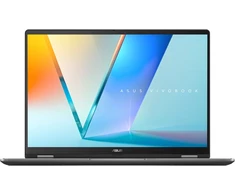 Nešiojamas kompiuteris ASUS Vivobook 14 Flip | Intel Core Ultra 7 256V, 14" WUXGA OLED Touch, 16 GB RAM, 1 TB SSD, Windows 11 Home | Pilkas