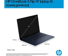 Nešiojamas kompiuteris „HP OmniBook X Flip“ – „Ultra 5 226V“ | 14 colių 2K OLED | 16 GB | 512 GB | W11H