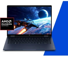 Nešiojamas kompiuteris HP OmniBook X Flip 2-in-1 – Ryzen AI 9 465 | 14 spalvų 120 Hz 3K OLED Suppose | 32 GB | 1 TB | W11H | Granatowy