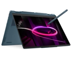 „Lenovo Yoga 7 Gen 11“ 14AGP11 „Ryzen AI 5 435“ 14 colių įstrižainės WUXGA lietimui jautrus OLED ekranas, 400 nitų, 60 Hz, blizgus, 16 GB LPDDR5X-8000 SSD, 512 bitų „Radeon 840M“ vaizdo plokštė, 5,0 MP + IR, 70 Wh, „Windows 11 Tidal Teal“