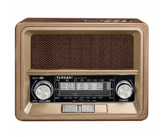 Nešiojamas retro radijas „EcoBox“ Netta su saulės baterija (Ecobox)