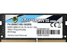 RAM G.Skill | Plyšiniai | 16 GB | DDR4 | 2666 MHz | Užrašų knygelė | Registracijos Nr. | ECC Nr