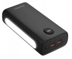 Nešiojamoji baterija GoGen PB300003B 30000 mAh, juoda