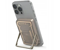 Nešiojamoji baterija SKINARMA Nexus Mecha magnetinis stovas 5000mAh 20W PD USB-C MagSafe auksinė