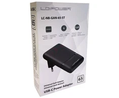 Nešiojamojo kompiuterio maitinimo adapteris LC-Power NB LC-NB-GAN-65 LCPOWER 65W Nešiojamas kompiuteris Uniwersalny Maitinimo šaltinis 55W