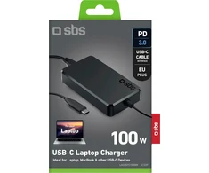 Nešiojamojo kompiuterio maitinimo adapteris SBS Uniwersalny USB-C kroviklis skirtas laptopa 100W 3m juoda (LACHGTC100WK)