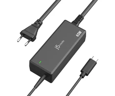 Nešiojamojo kompiuterio maitinimo adapteris j5create j5create 65W PD Adapteris zasilania USB-C®