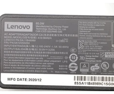 Nešiojamojo kompiuterio maitinimo adapteris Lenovo 65W AC adapter with Rectangle (ADLX65CLGC2A)
