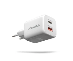Nešiojamojo kompiuterio maitinimo adapteris Axagon GaN kroviklis jungiama į tinklą 100W, USB-A + USB-C, PD3.0/PPS/QC4+/SFC2.0/Apple, balta (ACU-PQ100W)