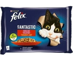 Purina Nestle Drėgnas Kačių Maistas - Felix Fantastic Triušiena Ir ėriena