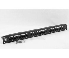 NETRACK 104-01 patch panel 19inch 24-jungtys kat. 5e UTP su lentyna