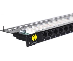 NETRACK 104-11 patch panel 19inch 24-jungtys kat. 6 UTP 0 5U su lentyna