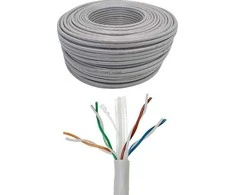 NetRack Vytos poros LAN kabelis Netrack cat 6 UTP, pilkas, 50m, CCA