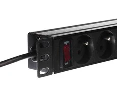 NETRACK 125-10-01 Netrack maitinimo paskirstymo blokas 10 1U, 230V/16A, 4xE, ALU