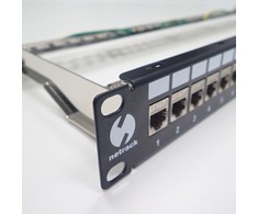 NETRACK 104-21 patch panel Keystone 19 colių 24 jungtys FTP su lentyna