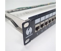 NETRACK 104-21 patch panel Keystone 19 colių 24 jungtys FTP su lentyna