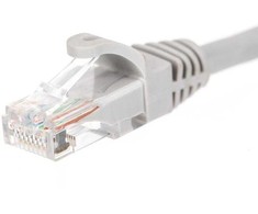 NETRACK BZPAT56 pataisomasis kabelis RJ45 beknis Cat 6 UTP 5m pilkas