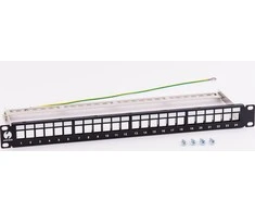 NETRACK 104-21 patch panel Keystone 19 colių 24 jungtys FTP su lentyna