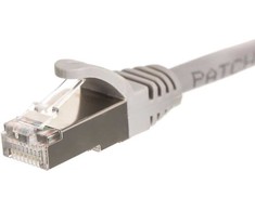 NETRACK BZPAT16F pataisomasis kabelis RJ45 beknis Cat 6 FTP 1m pilkas