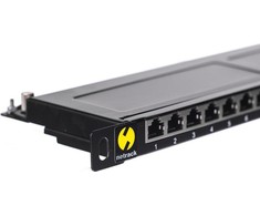 NETRACK 104-12 patch panel 19inch 24-jungtys kat. 5e FTP 0 5U su lentyna