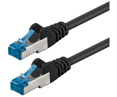 Neutralle Patchcord LAN S/FTP jungiamasis laidas, Cat.6a, RJ45 M - RJ45 M, 50 m, dvigubai ekranuotas, LSOH, juodas, 10 Gb/s ekonomiškas