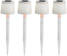 New Garden Gretita Solar Lamp Garden Spike 4 units baltas