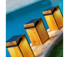 New Garden New Garden Okinawa Solar Recharge Lantern Bamboo