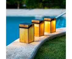 New Garden New Garden Okinawa Solar Recharge Lantern Bamboo
