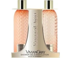 Newcos VIVIAN GRAY rinkinys Gemstone Neroli &amp; Amber: dušo želė ir kūno losjonas, 2 x 300 ml
