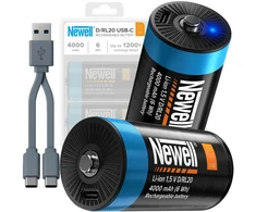 NEWELL NL4208 Baterija D/R20 USB-C 4000 mAh 2 vnt. blisteryje