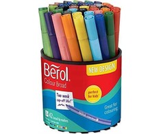 Newell Fibertuscher Berol Colourbroad, pakke a 42 assorterede farver