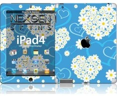 Other Brand Kitas prekės ženklas „Nexgen Skins“ su 3D efektu, skirtas „iPad 2/3/4“ („Hearts and Daisies 3D“)