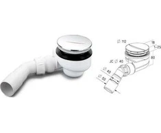 Nicoll Sifonas dušo padėklui PAA Turboflow D 90MM, 54l/min, E1882/22