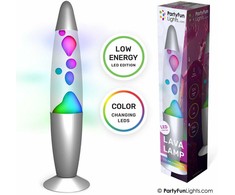 Partyfunlights Lavos lempa - daugiaspalvė, aukštis: 34 cm