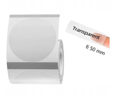 Etykiety NIIMBOT B Series TT50x50-150 transparentne apvalus