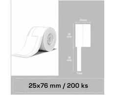 Niimbot kabelių etiketės T 25x76mm 200vnt Baltos B21, B21S, B3, B1S
