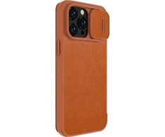 Dėklas Nillkin Qin Pro Leather Apple iPhone 14 Pro Max rudas