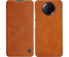 Nillkin Qin leather holster Xiaomi Redmi Note 9T 5G dėklas telefonui rudos spalvos