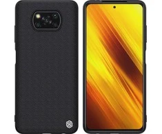 Nillkin tekstūruotas dėklas, skirtas Xiaomi POCO X3 NFC / X3 Pro (juodas)