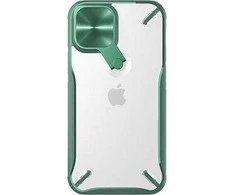 NILLKIN DĖKLAS SU ATVARTU KAMERAI IR SULANKSTAMU STOVUI IPHONE 12 MINI Žalias
