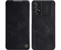 Nillkin Qin odinis dėklas Samsung Galaxy A73 telefono dėklas juodos spalvos