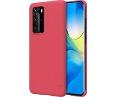 Nillkin Super Frosted Shield – dėklas, skirtas Huawei P40 Pro (ryškiai raudonas)