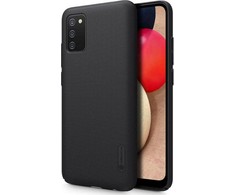 Dėklas Nillkin Super Frosted Shield reinskirtasced case cover skirtas Samsung Galaxy A02s EU juodos spalvos