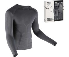 BTK0060 Vyriški pilki termoaktyvūs marškinėliai RAGNAR 2XL/3XL NILS
